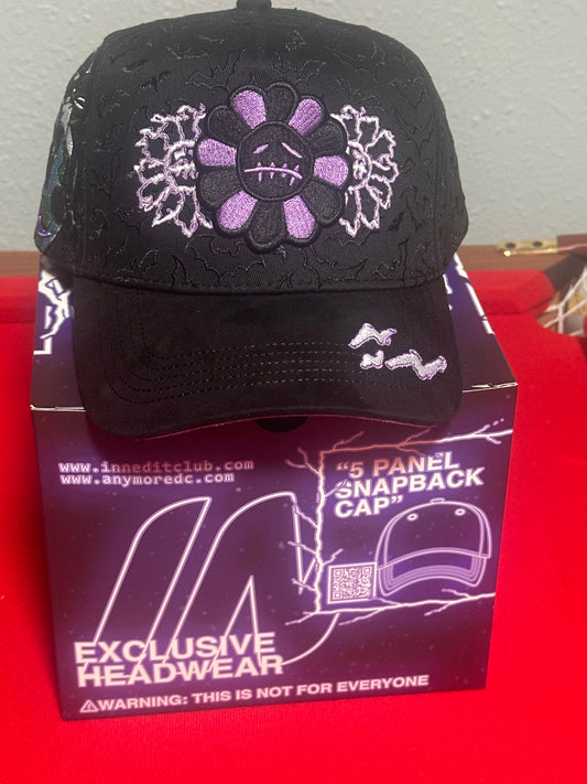 INNEDIT TRAVIS ELECTRIC BLACK SNAPBACK HAT FULL SET! INNMURATRAVIS BLK